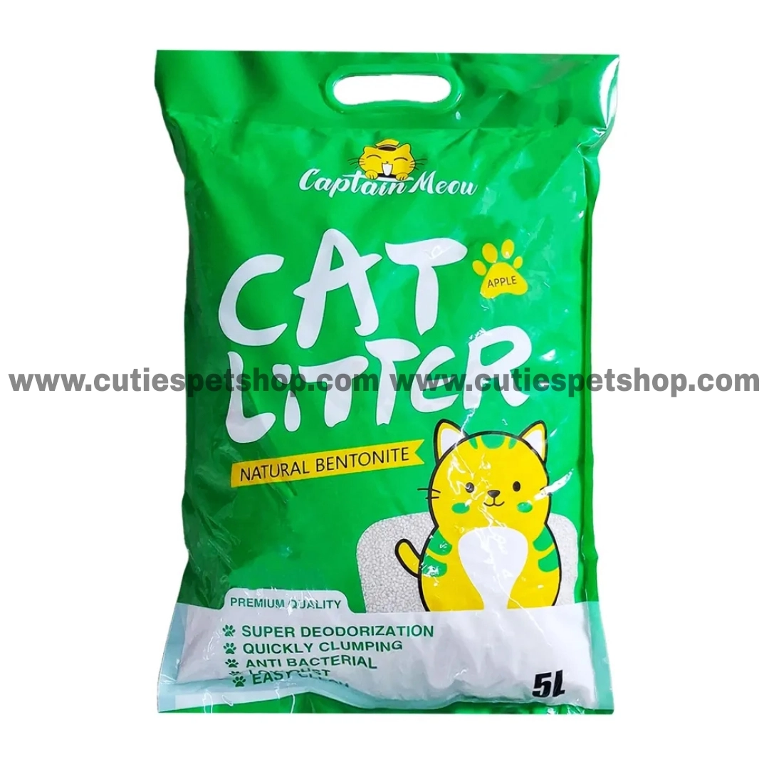 Captain Meow Bentonite Cat Litter Apple 5L