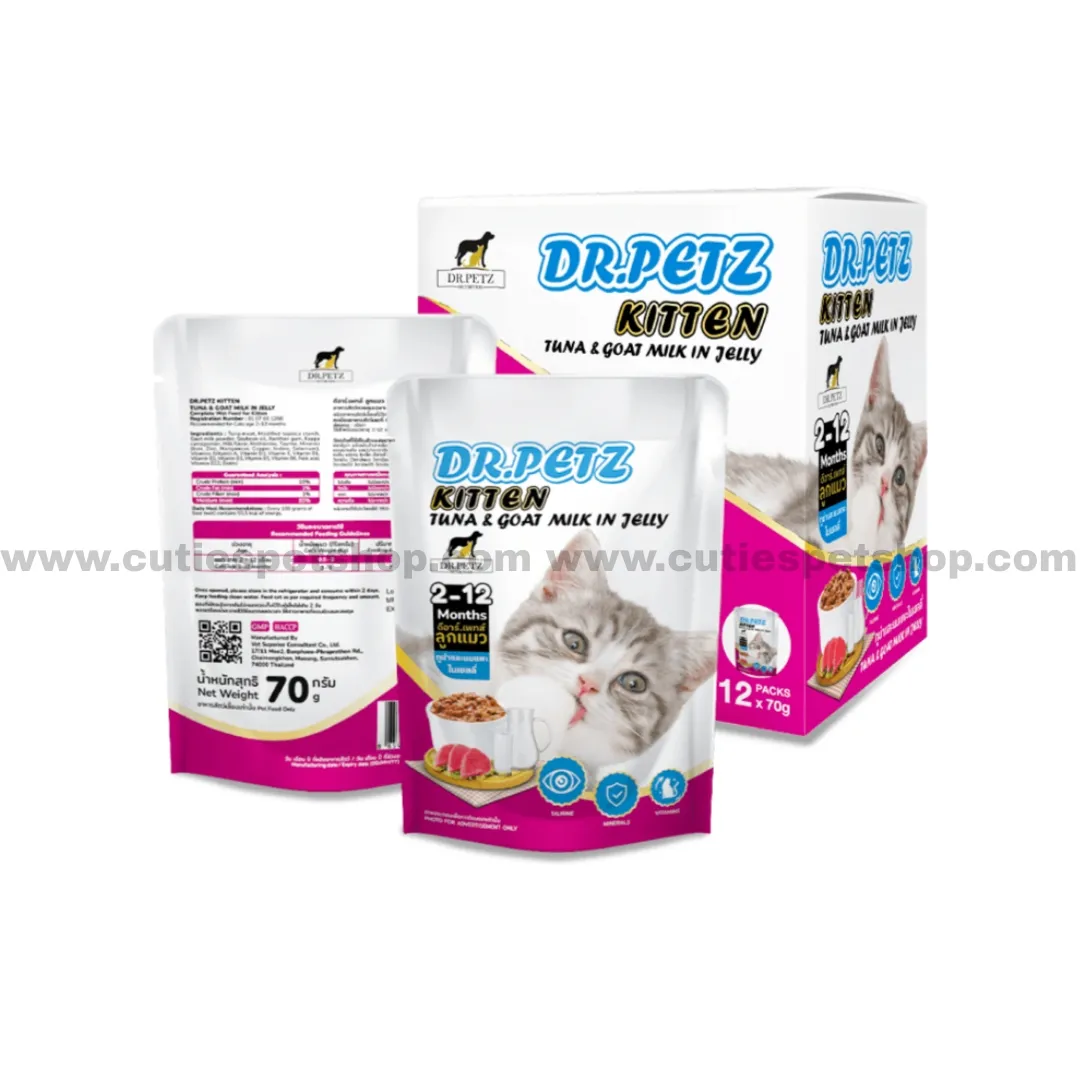Dr. Petz Kitten Cat Pouch Tuna & Goat Milk in Jelly 70g