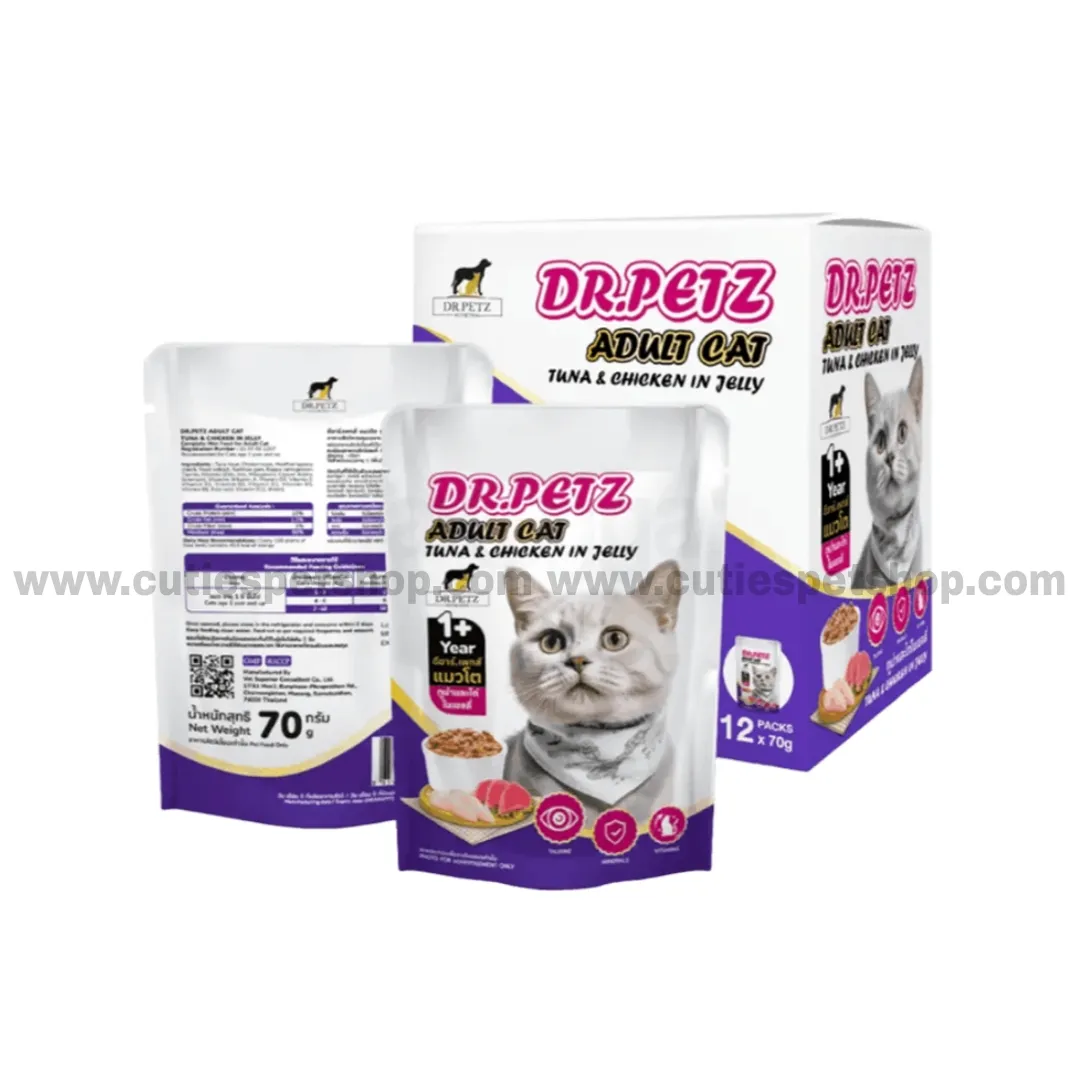 Dr. Petz Adult Cat Pouch Tuna & Chicken in Jelly 70g