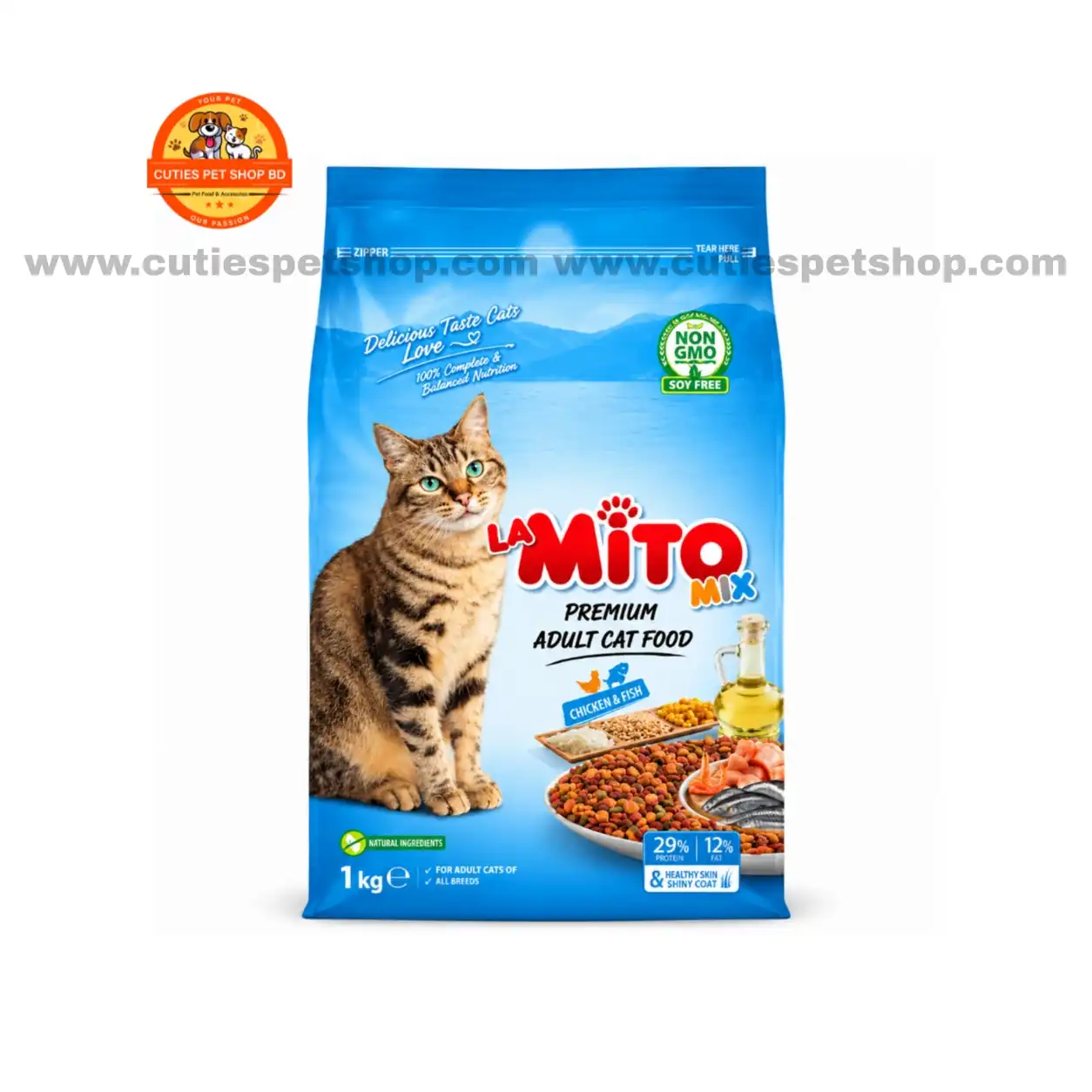 Mito Mix Premium Adult Cat Food Chicken & Fish 1kg
