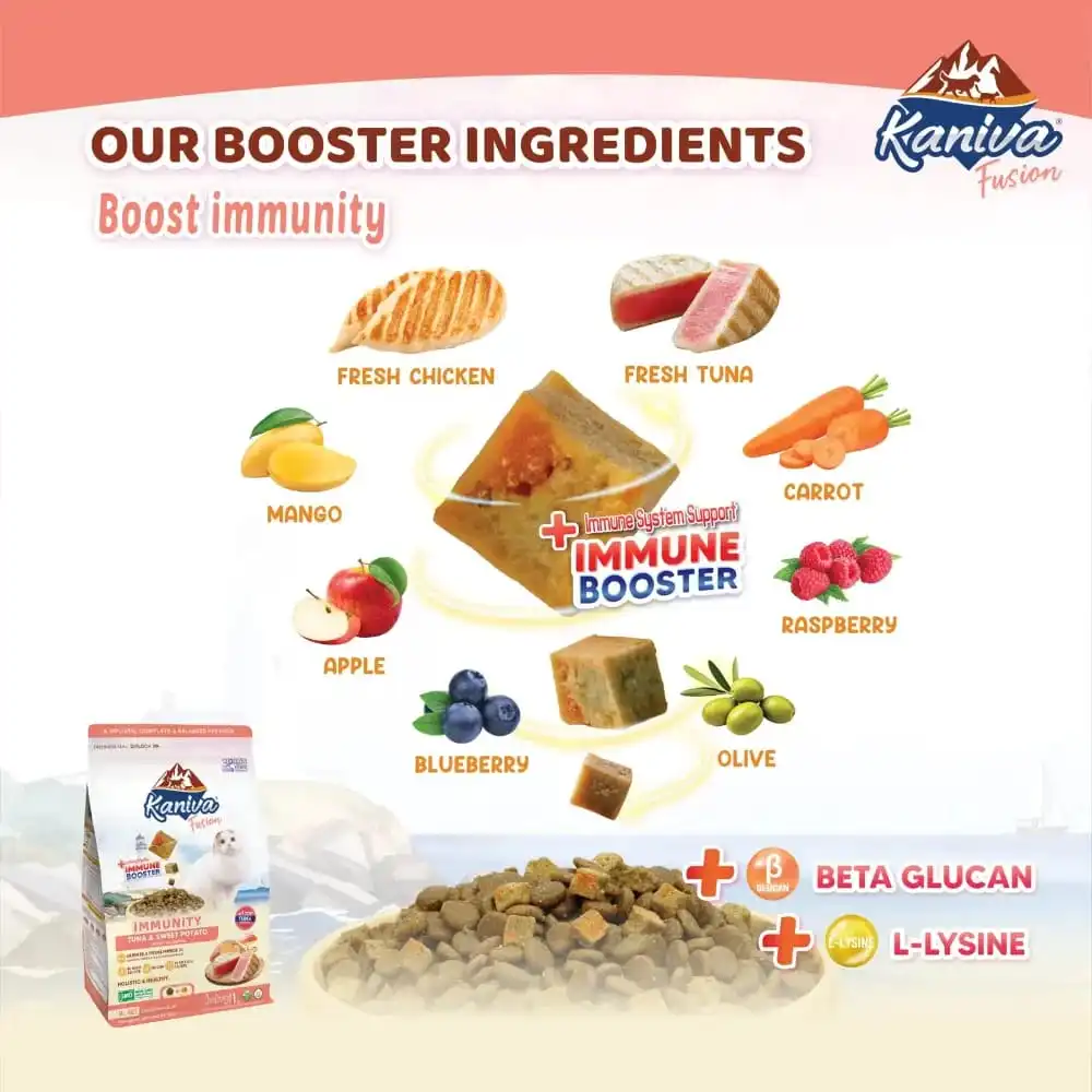 Kaniva Fusion Immunity (Digestive Care) Tuna & Sweet Potato for Adult & kitten 500g